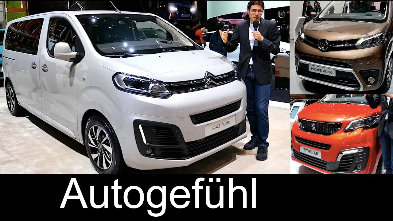 Citroen SpaceTourer (Hyphen) vs Peugeot Traveller vs Toyota Proace Verso REVIEW comparison premiere