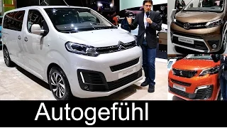 Citroen SpaceTourer (Hyphen) vs Peugeot Traveller vs Toyota Proace Verso REVIEW comparison premiere