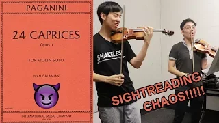 Sight Reading all Paganini caprices (part 2)