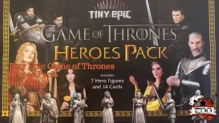 Tiny Epic Game of Thrones Heroes Pack Unboxing