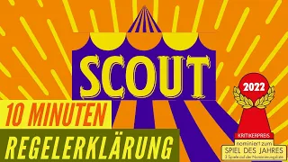 Scout • Regeln Anleitung Aufbau Regelerklärung • Kartenspiel 2022