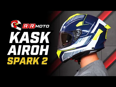 Casque Moto AIROH Spark 2 Chrono – Homologué ECE 22-06, Visière Large Anti-buée, Ventilation Optimisée, Confort Maximal