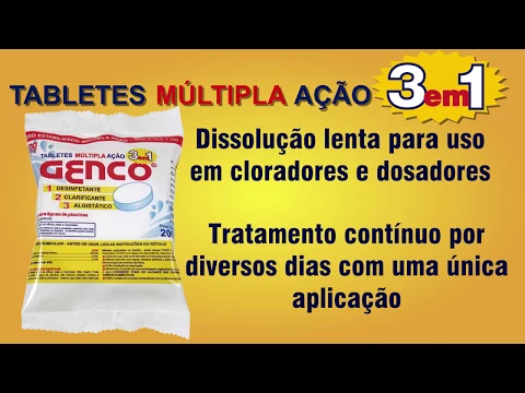 Cloro Tablete Multi Ação 3 em 1 200g Genco