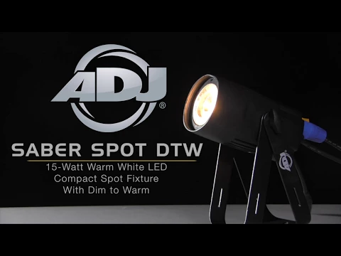 Miniature de la vidéo du produit pour ADJ American DJ Saber Spot DTW Spot LED compact 15 watts
