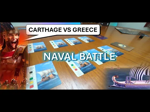 Rome Total War: The Board Game - Naval Battle - Greek Biremes vs Carthaginian Triremes