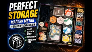 This MAGLEV Metro Insert Holds EVERYTHING! Sleeved Cards + Maps V1 Storage Upgrade