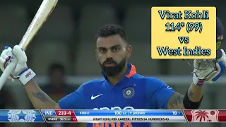 Virat Kohli 114* (99) best innings vs West Indies | Cricket Highlights