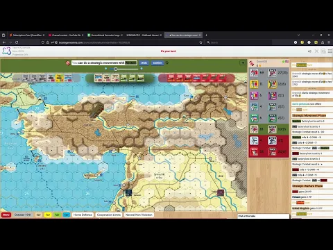 Dren608 plays: Unconditional Surrender Europe Solo Run part 12, October 41 - Fair in USSR, Med Quiet