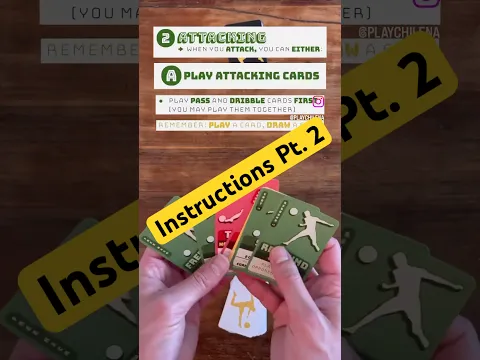 𝑪𝑯𝑰𝑳𝑬𝑵𝑨 Fútbol Card Game — Instructions Pt. 2 soccer #football #cardgame #kickstarter
