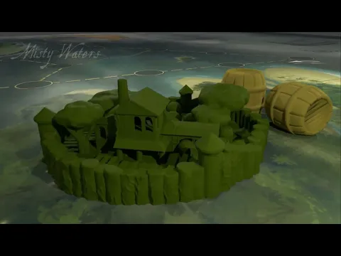 Misty Waters - 3D tokens - land tokens