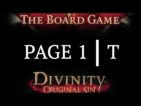 Page 1 | Divinity Board Game Narration
