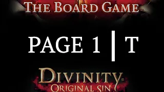 Page 1 | Divinity Board Game Narration