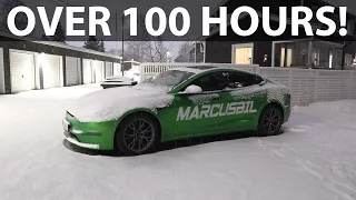 How long can a Tesla Model S Plaid keep you warm in winter?