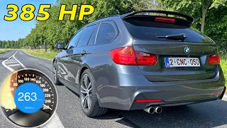 385HP BMW 335d F31 | 100-200 ACCELERATION & 263KM/H AUTOBAHN POV