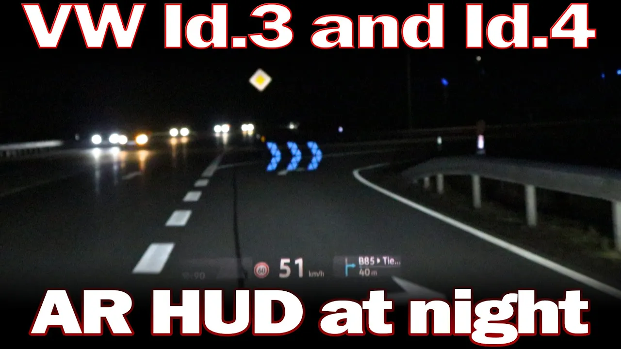 VW Id.3 and Id.4 - AR HUD at night (not shaky)