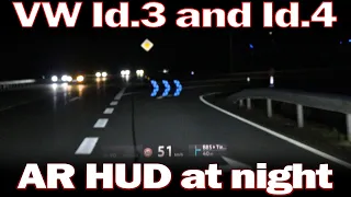 VW Id.3 and Id.4 - AR HUD at night (not shaky)