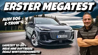 Der Porsche von Audi! Neuer Audi SQ6 e-tron erster Winter Megatest. Ladezeit Software uvm.