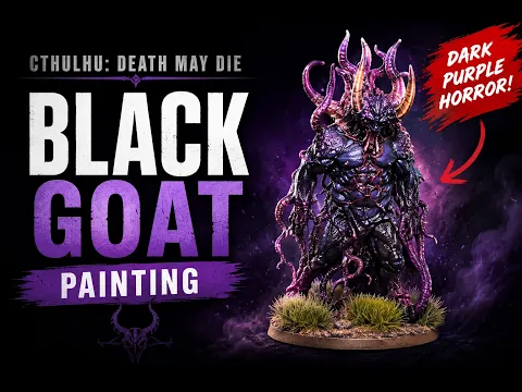 Cthulhu: Death May Die - Black Goat Painting | Dark Purple Horror Miniature #lotusthalia #cmon