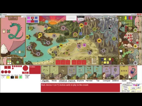 FEUDUM: Sample 3-Player Game