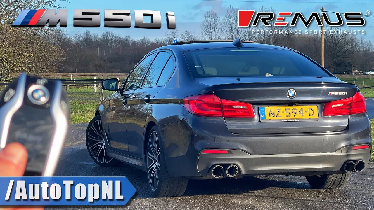 BMW M550i xDrive LOUD *REMUS EXHAUST* Review on AUTOBAHN [NO SPEED LIMIT] by AutoTopNL