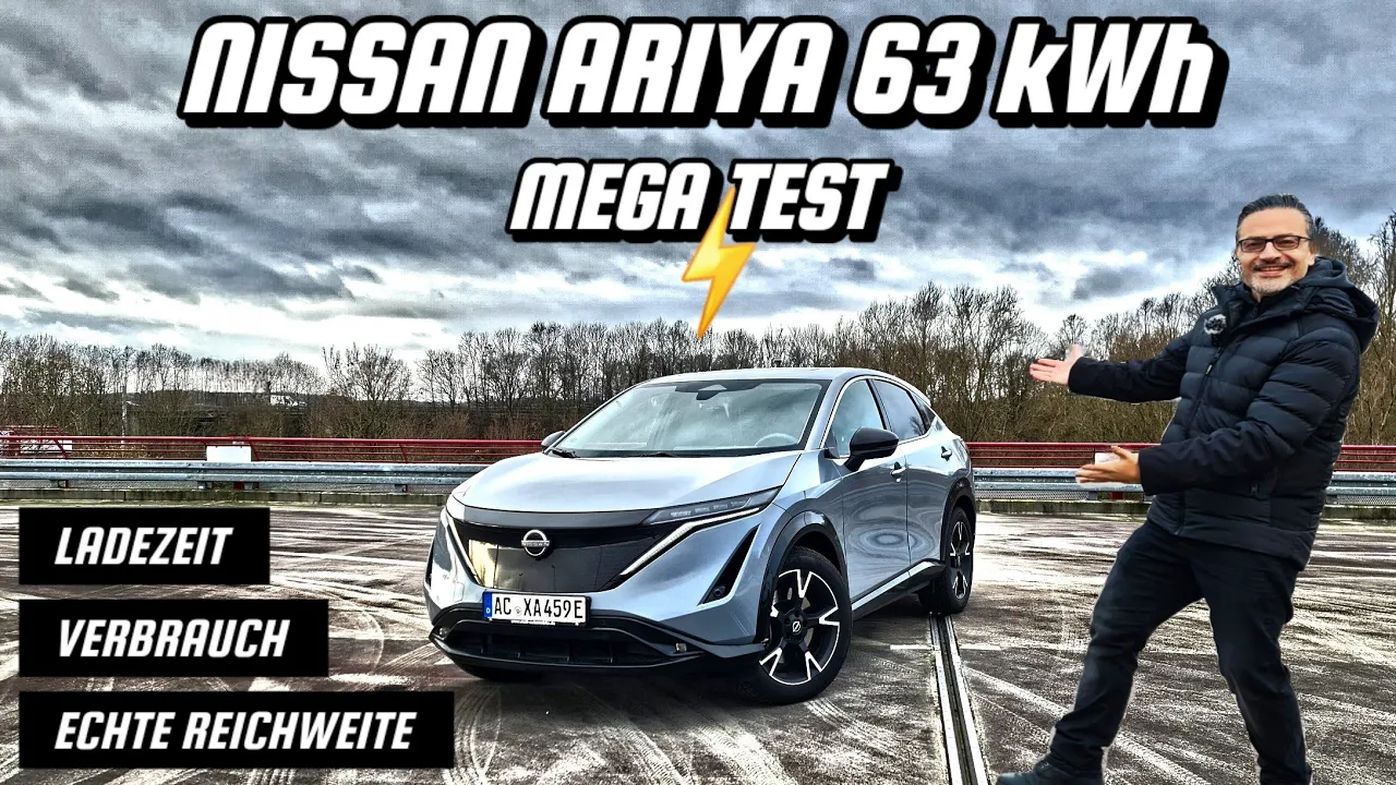 Nissan Ariya 63 kWh Die Antwort auf den ID.5 aus Japan?  Mega Test Reichweite Verbrauch Ladezeit