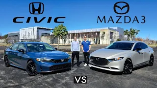 SMACKDOWN! -- 2026 Honda Civic vs. 2026 Mazda 3: Comparison