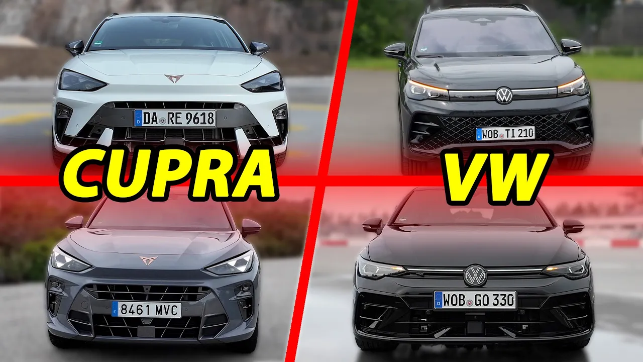 Cupra vs VW: Terramar vs Tiguan, Formentor vs T-Roc, Leon vs Golf, Tavascan vs ID5 vs ID4