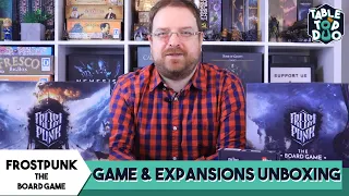 Frostpunk Board Game & Expansions Unboxing (Kickstarter Deluxe Pledge)