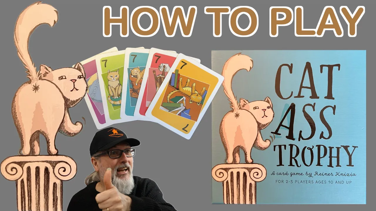 Cat Ass Trophy | Reiner Knizia | Card Game | Outset Media | A great filler game for 2-5 players