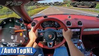 PORSCHE 718 Boxster GTS 4.0 | TOP SPEED on AUTOBAHN [NO SPEED LIMIT] by AutoTopNL