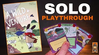 A Wild Venture | How to Play & Solo Playthrough | Cosy Engine-Building Card Game