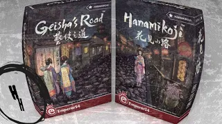 Hanamikoji and Hanamikoji Geisha's Road Unboxing