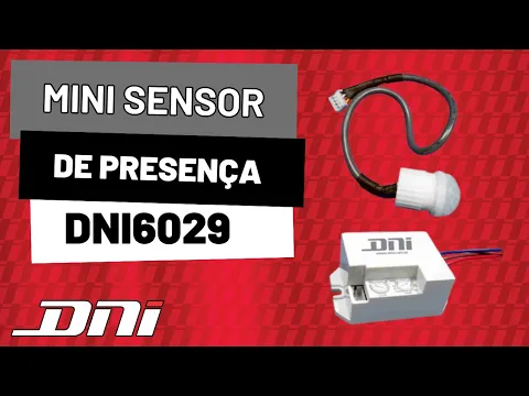 Mini Sensor Presença Bivolt com Fotocélula de Embutir 4X2 na Parede com Chave Reguladora 6029 DNI