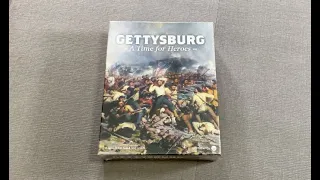 The Discriminating Gamer: Gettysburg: A Time for Heroes unboxing with Ray