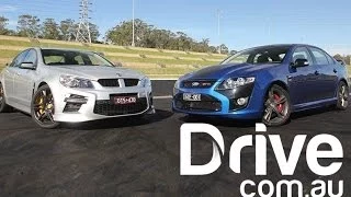 FPV Falcon GT F v HSV GTS Comparison | Drive.com.au