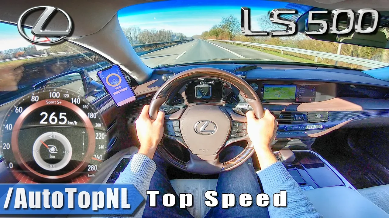 LEXUS LS 500 3.5 V6 BiTurbo 265km/h AUTOBAHN POV TOP SPEED by AutoTopNL
