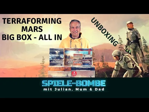 Spiele-Bombe 2021: Unboxing BIG BOX Terraforming Mars, Kickstarter Corporate CEO Pledge - ALL IN :-)