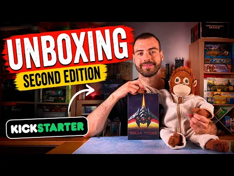 Solar Titans | Unboxing my Kickstarter Second Edition | Solo/Competitive Duel Deck-Builder