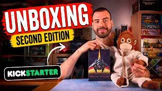 Solar Titans | Unboxing my Kickstarter Second Edition | Solo/Competitive Duel Deck-Builder