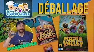 Maple Valley & Diced Veggies Deluxe Kicksarter: Déballage (unboxing) | Les Petits Chefs