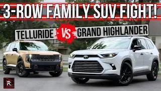 Which Family SUV Wins?! | 2027 Kia Telluride Vs 2026 Toyota Grand Highlander | Detailed Comparison