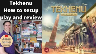 Tekhenu - How to setup play and review (with end game board state as a three!) Amass Games