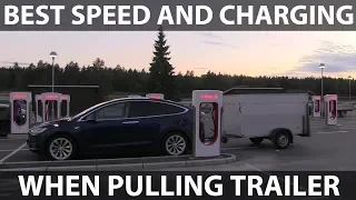 Optimal speed and charging when pulling trailer