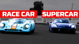 Race Car Meets Supercar: Porsche 917 vs Porsche 918 Spyder | MotorTrend