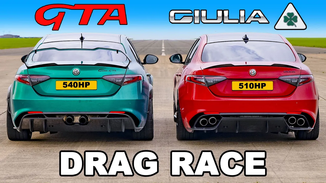 Alfa Giulia GTA v Quadrifoglio: DRAG RACE
