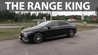 Mercedes EQS 450+ range test
