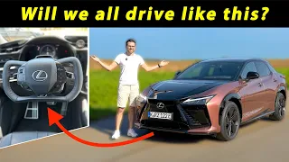 Does the first-ever Lexus RZ F-Sport show the future of steering? 550e Steer-by-wire REVIEW