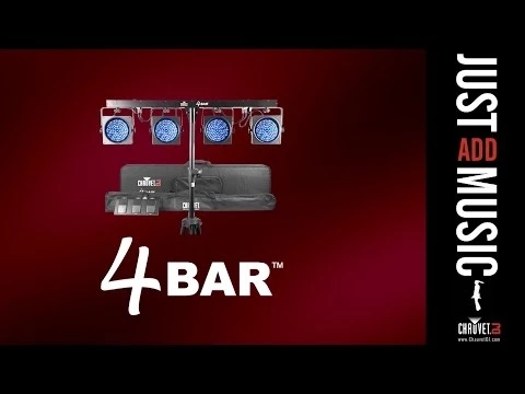 Product video thumbnail for Chauvet 4BAR 4x LED Par Wash Light Complete System