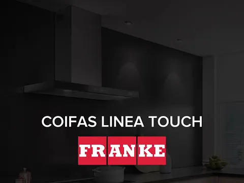 Coifa de Ilha 90cm Preta e Inox com Vidro 5 e 6 Bocas 220V Linea Touch 16702 Franke