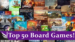 Top 50 Board Games 2026 (My All-Time Faves!)